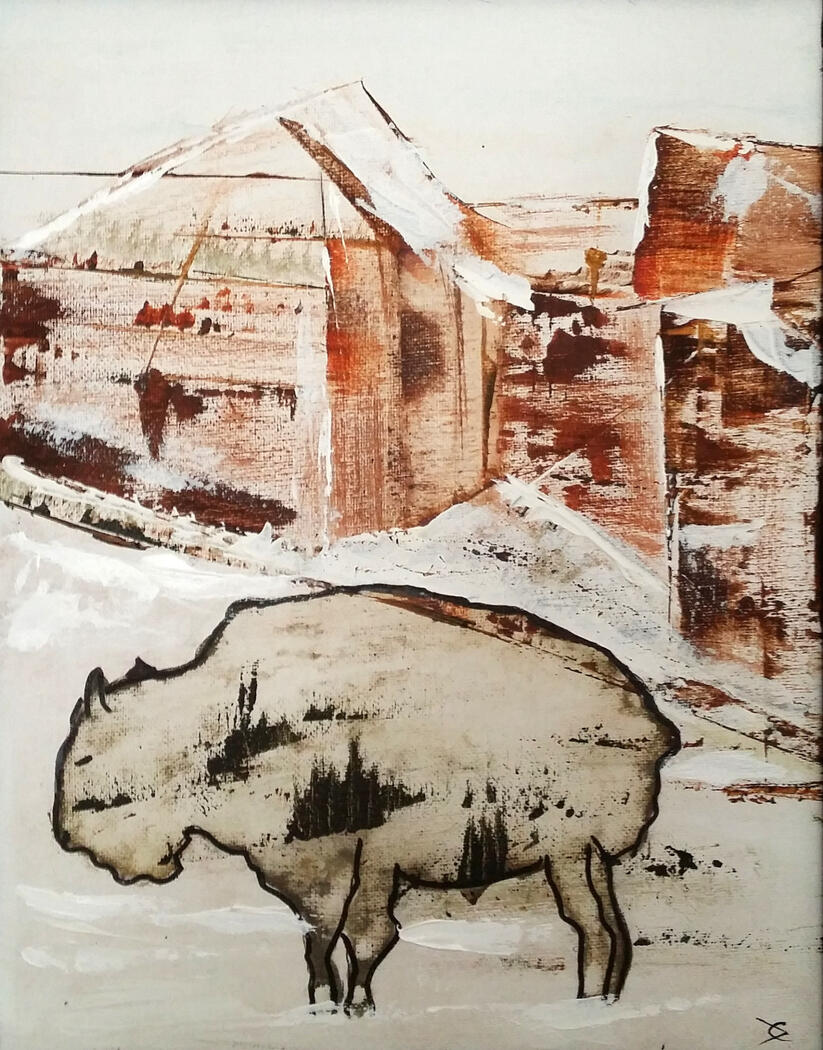 Homeless, 11 x 14 inches, acrylic on canvas